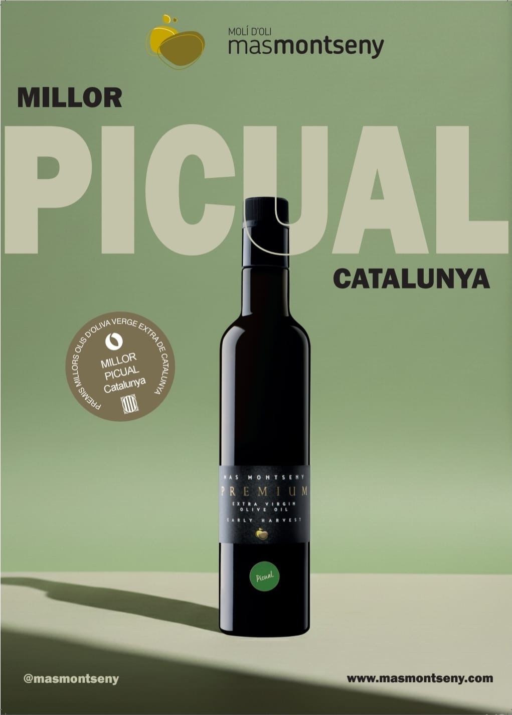 Mas Montseny Picual Cosecha Temprana Ecológico Extracción en frío Catalunya Madrid Cosechas Tempranas AOVE